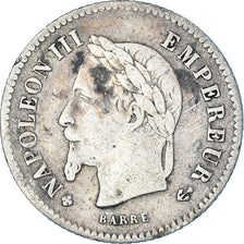 Monnaie, France, Napoleon III, 20 Centimes, 1867, Strasbourg, TB, Argent