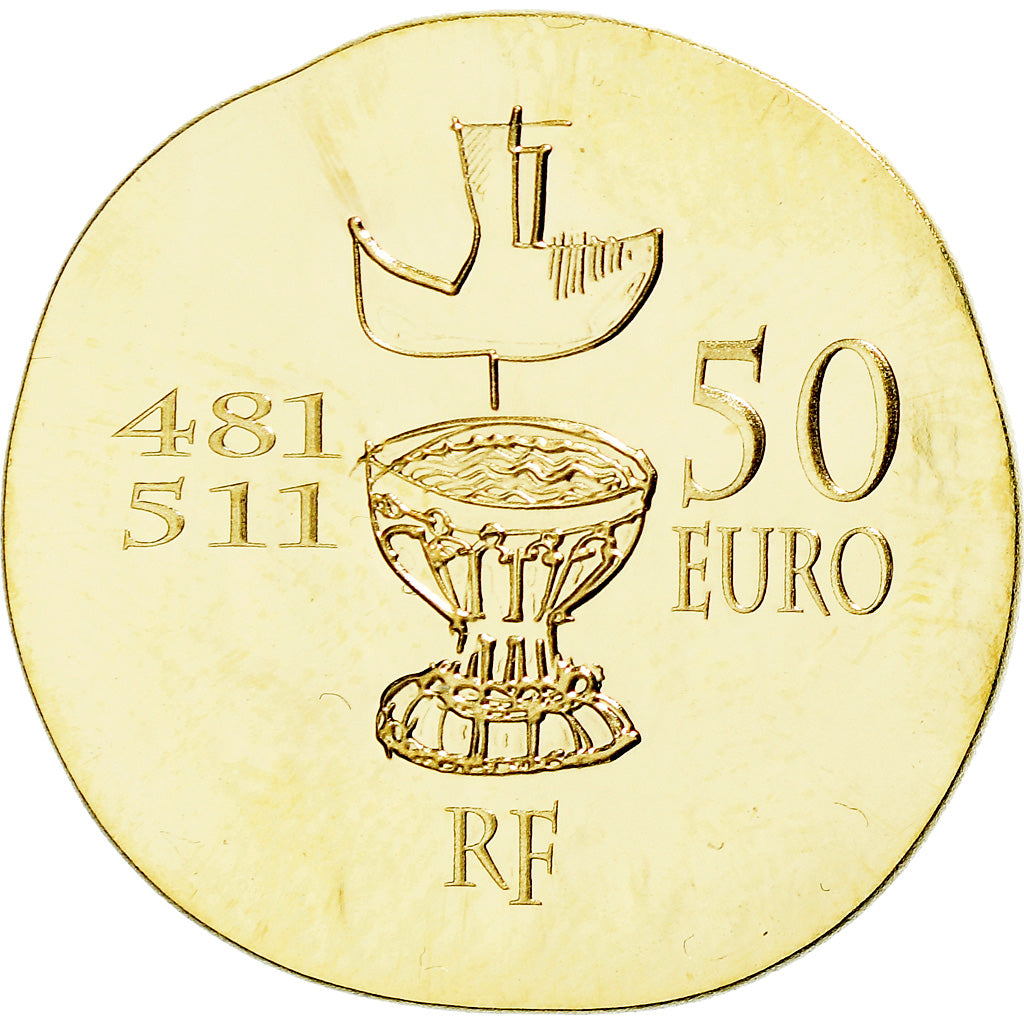 France, Clovis, 50 Euro, 2011, Paris, MS(65-70), Gold, KM:1801