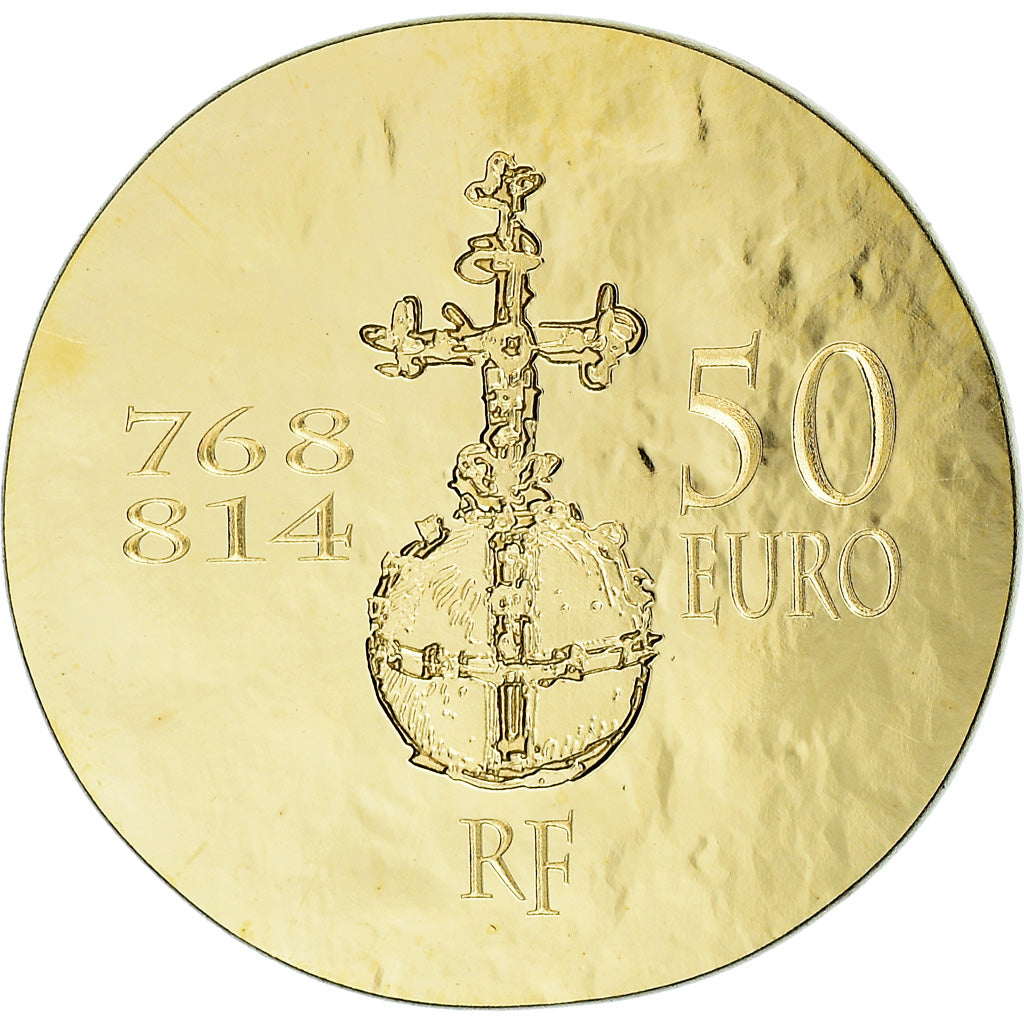France, 50 Euro, Charlemagne, 2011, Paris, MS(65-70), Gold