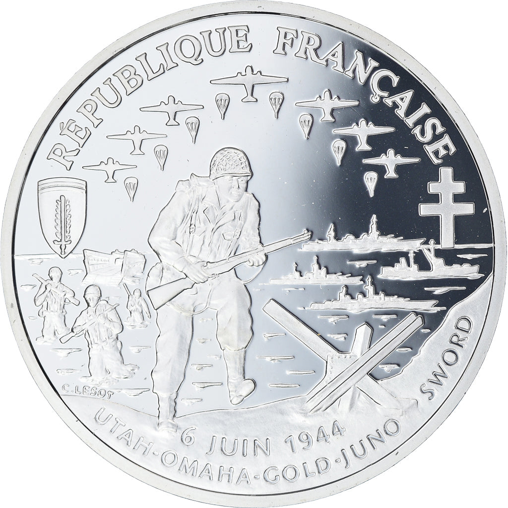 Francia, Normandy Invasion, Franc, 1993, Paris, Proof, FDC, Oro, KM:1015