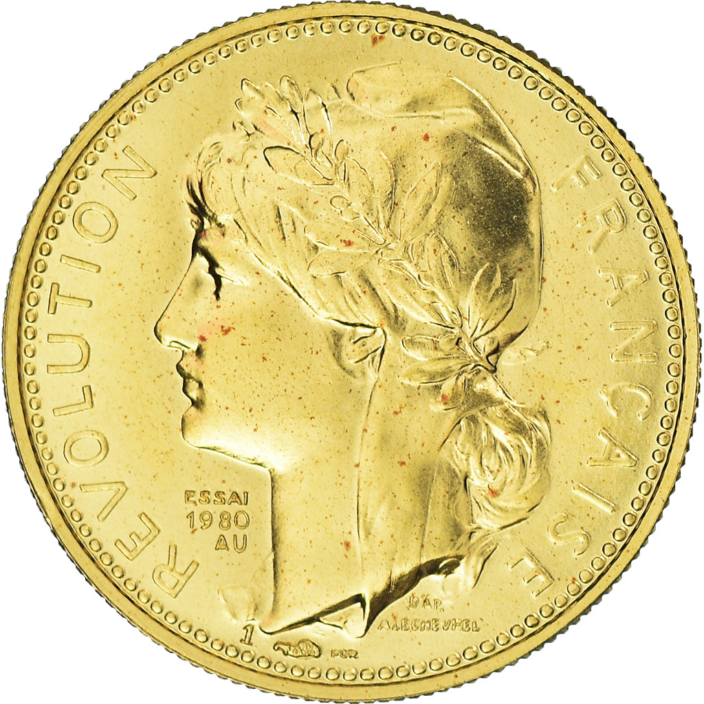 França, medalha, Quinta República Francesa, Révolution française, 1989