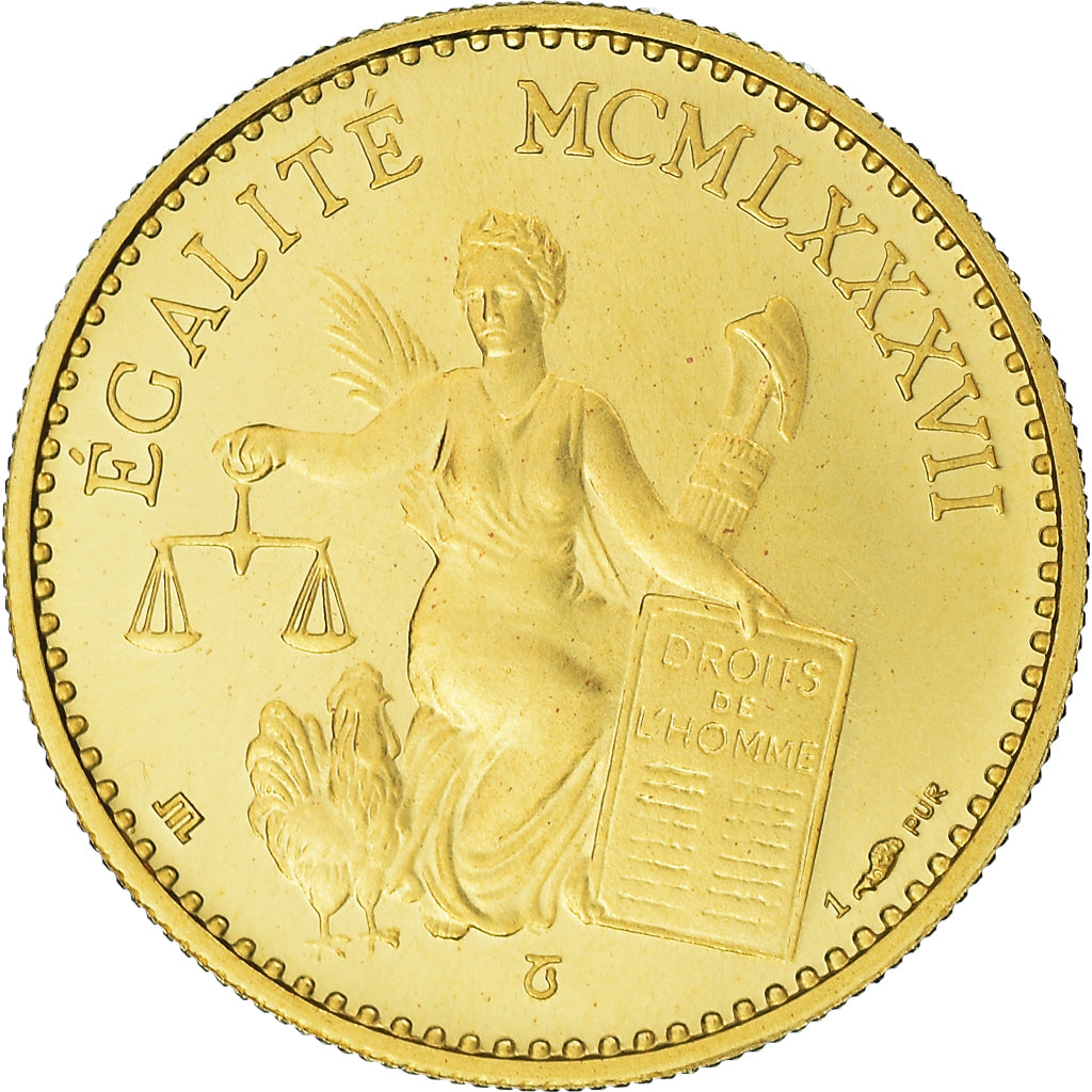 França, medalha, Quinta República Francesa, Révolution française, 1989