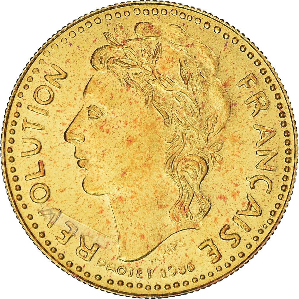 France, Medal, French Fifth Republic, Révolution française, 1989, MS(65-70)