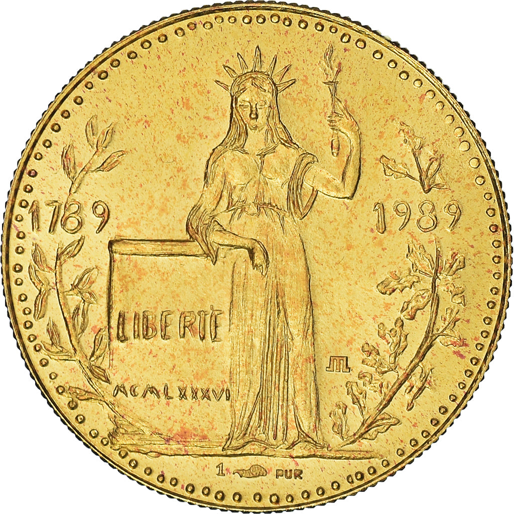 France, Medal, French Fifth Republic, Révolution française, 1989, MS(65-70)