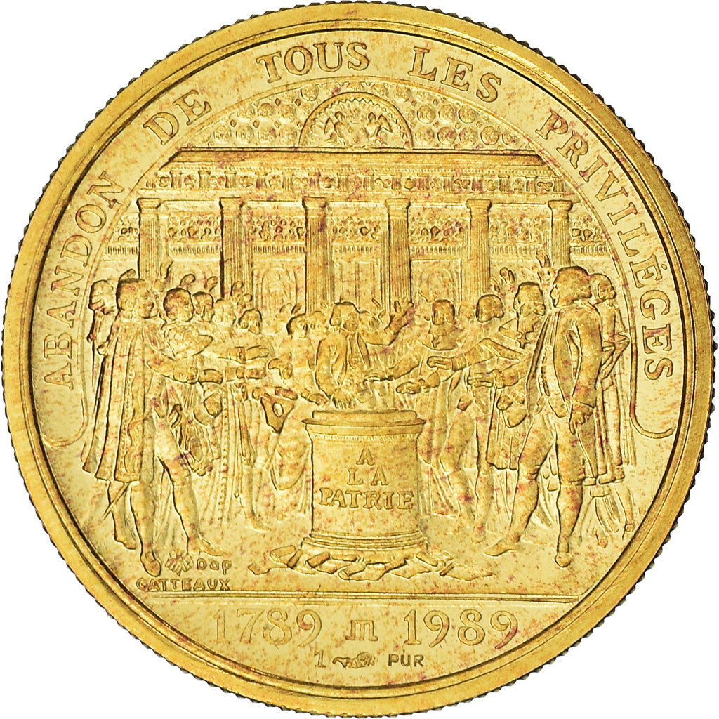 France, Medal, French Fifth Republic, Révolution française, 1989, MS(65-70)