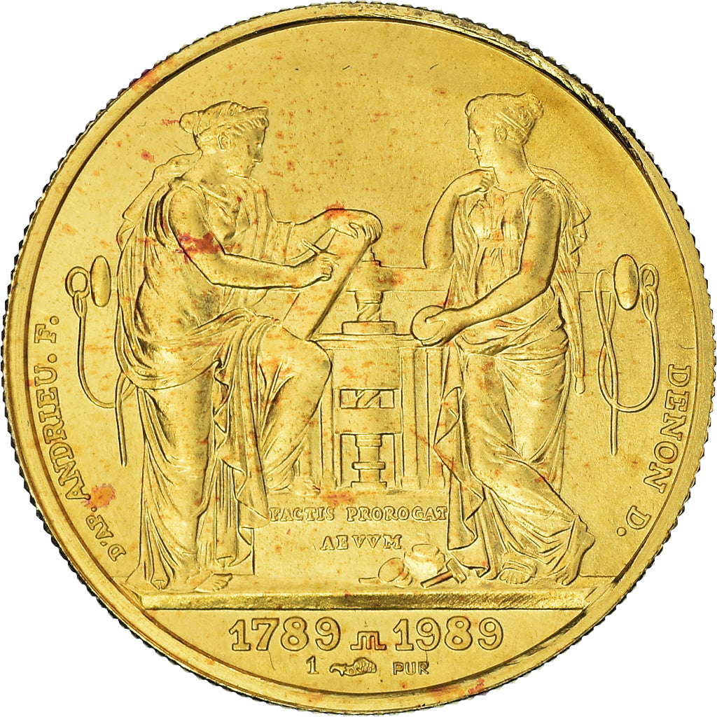 França, medalha, Quinta República Francesa, Révolution française, 1989