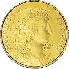 France, Medal, French Fifth Republic, Révolution française, 1989, MS(65-70)