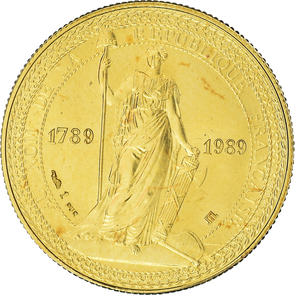 France, Medal, French Fifth Republic, Révolution française, 1989, MS(65-70)