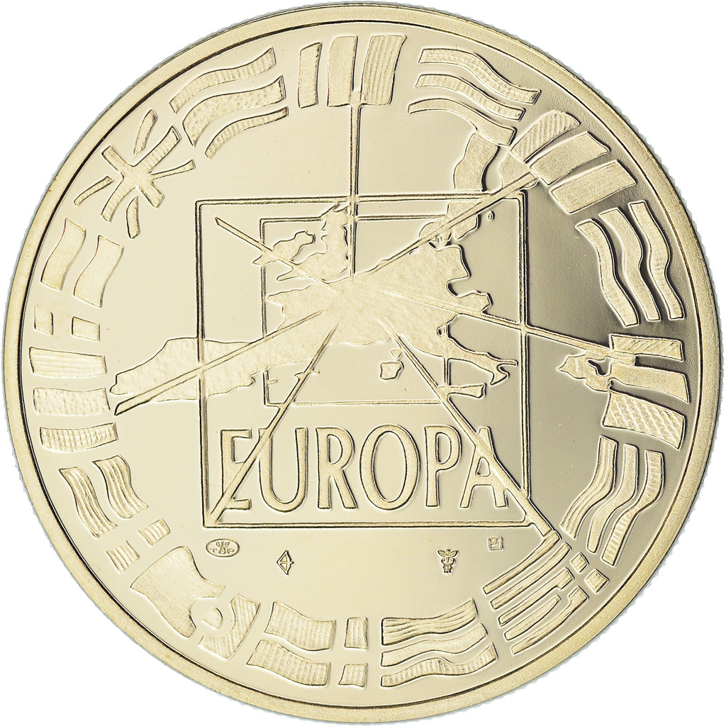 France, Medal, Ecu Europa, 2000, MS(65-70), Gold