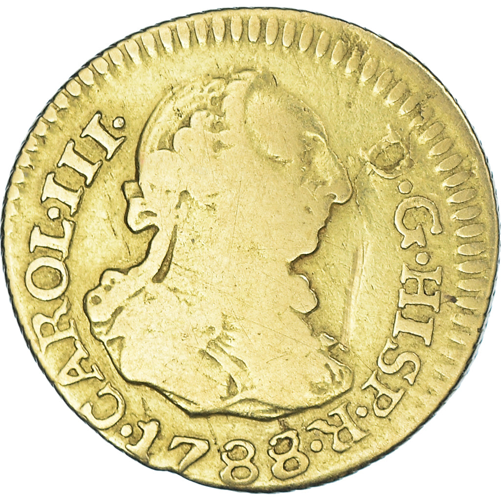 Munten, Spanje, Charles III, 1/2 Escudo, 1788, Seville, FR, Goud, KM:425.2