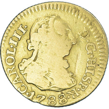 Coin, Spain, Charles III, 1/2 Escudo, 1788, Seville, VF(20-25), Gold, KM:425.2