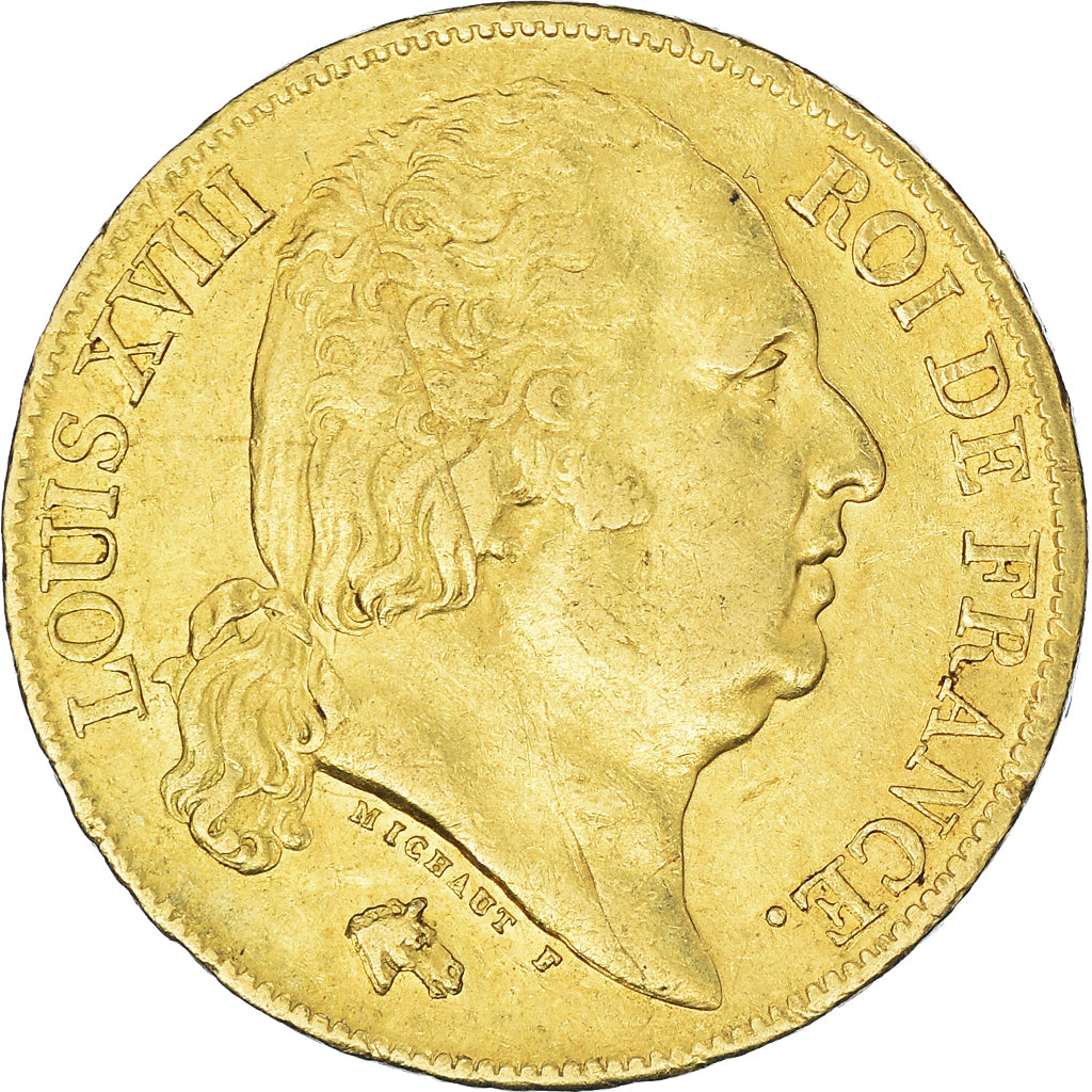 Monnaie, France, Louis XVIII, 20 Francs, 1818, Paris, TTB, Or, Gadoury:1028