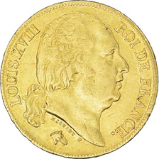 Monnaie, France, Louis XVIII, 20 Francs, 1818, Paris, TTB, Or, Gadoury:1028
