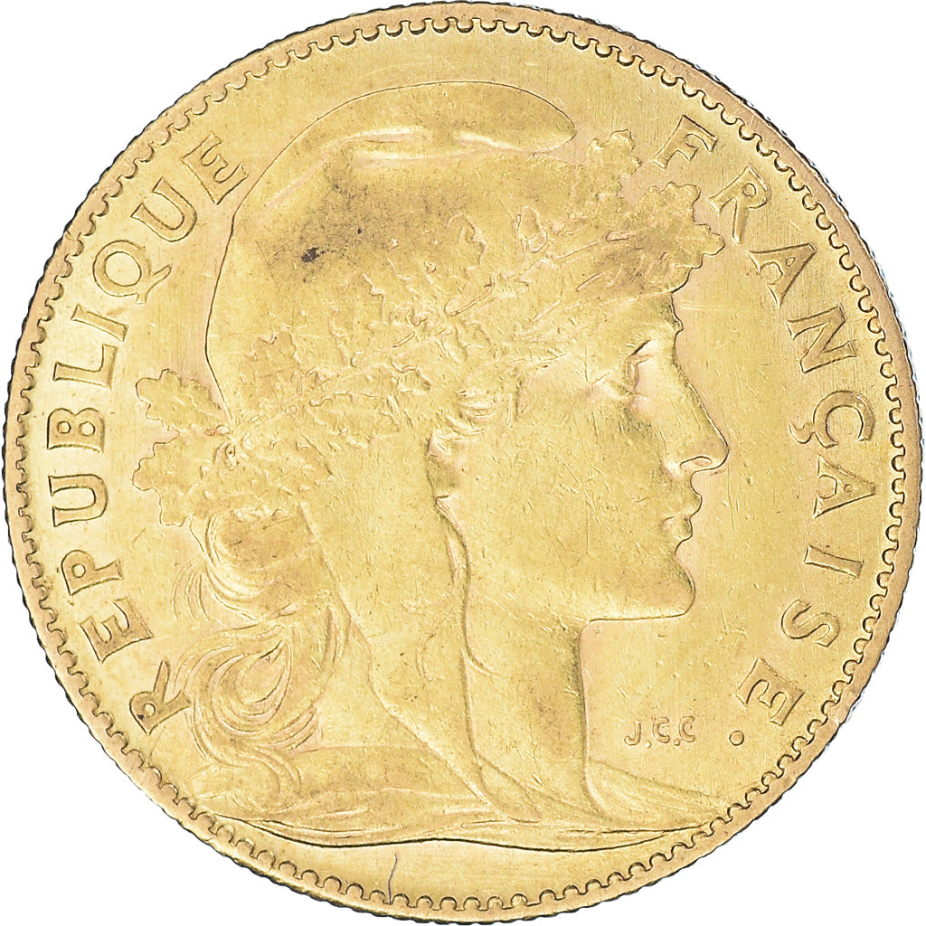 Coin, France, Marianne, 10 Francs, 1906, Paris, AU(50-53), Gold, KM:846