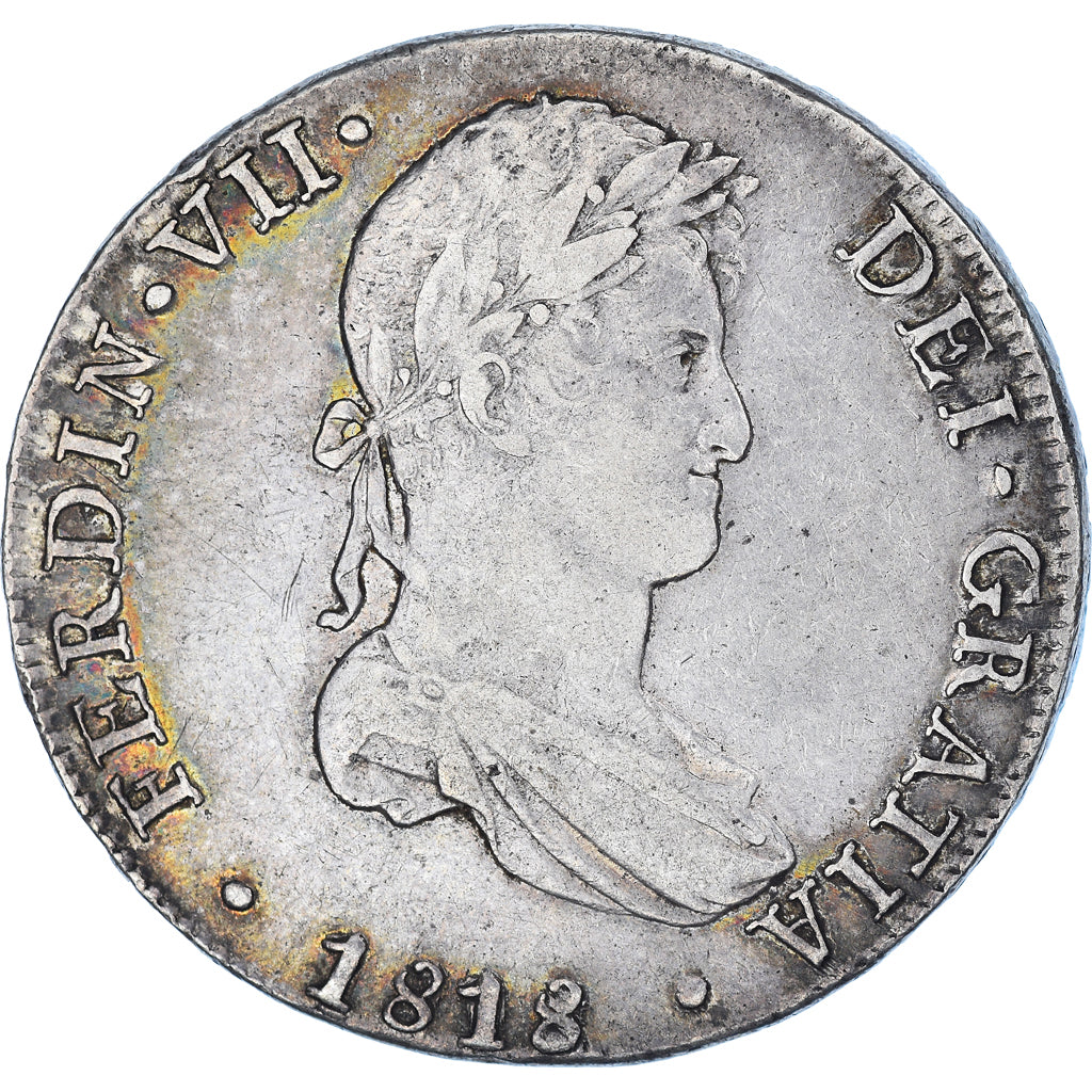 Coin, Peru, 8 Reales, 1818, Lima, EF(40-45), Silver, KM:117.1