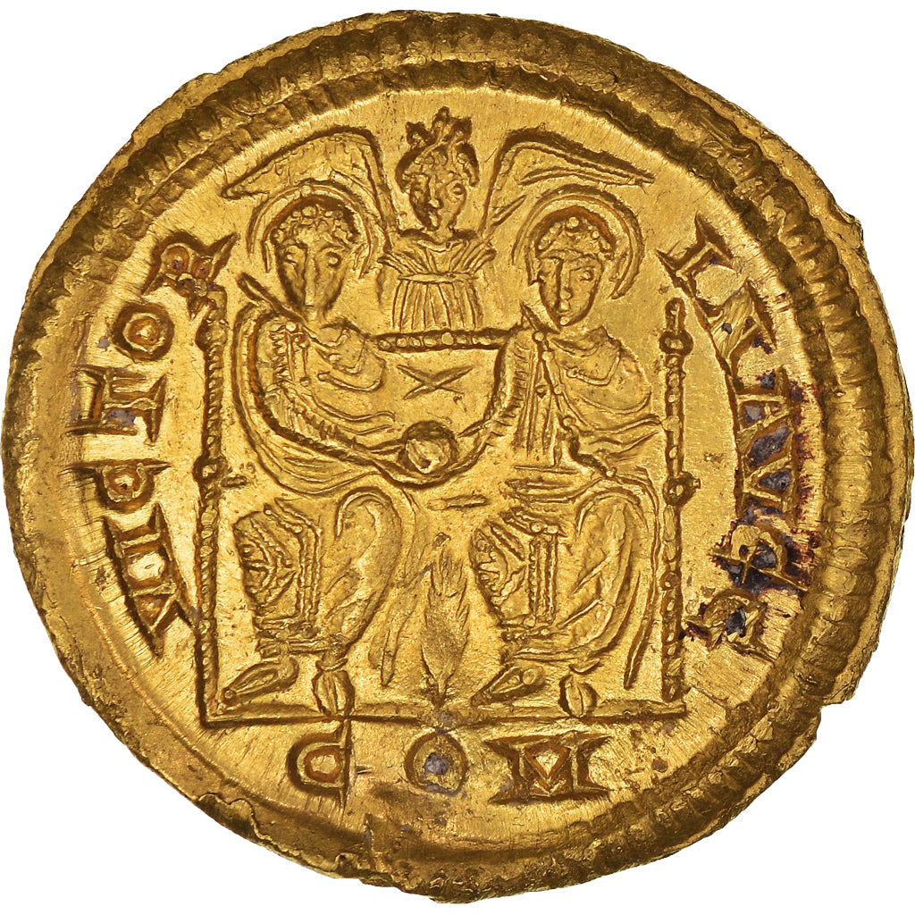 Moeda, Theodosius I, Solidus, 379-383, Mediolanum, AU(55-58), Dourado, RIC:5f