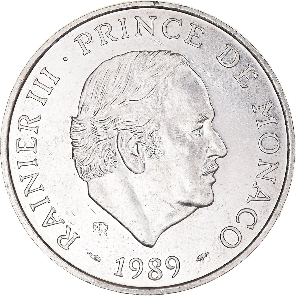 Coin, Monaco, Rainier III, 100 Francs, 1989, MS(60-62), Silver, KM:164