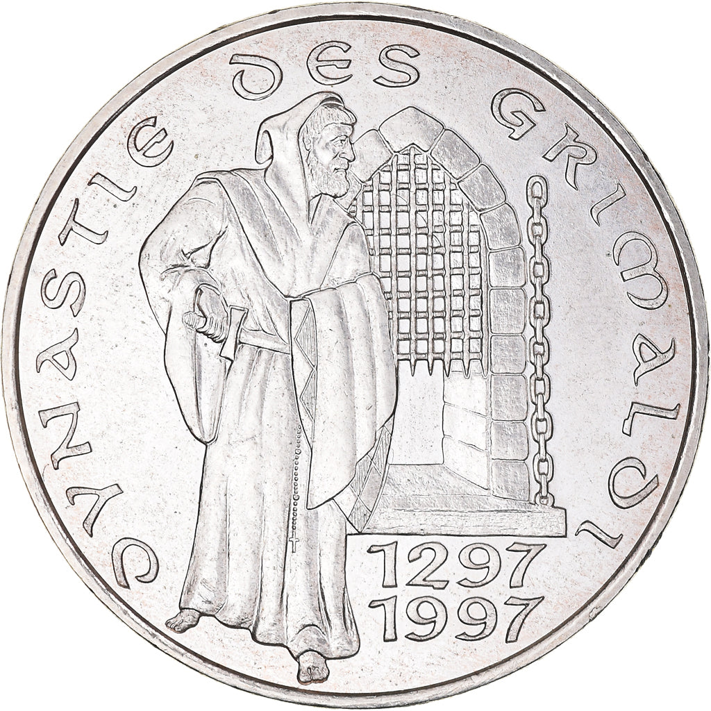 Coin, Monaco, Dynastie des Grimaldi, 100 Francs, 1997, MS(63), Silver, KM:176