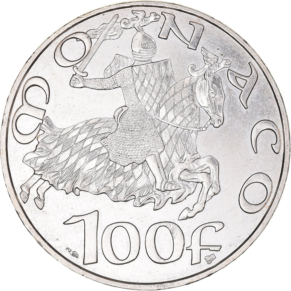 Coin, Monaco, Dynastie des Grimaldi, 100 Francs, 1997, MS(63), Silver, KM:176