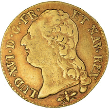 Moeda, França, Louis d'Or, 1787, Lyon, EF(40-45), Dourado, Gadoury:361
