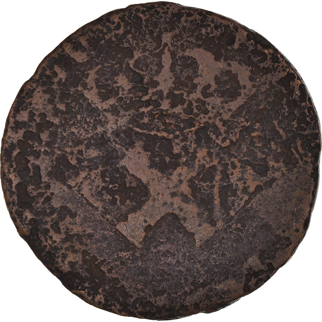 Monnaie, Colonies françaises, Louis XV, 9 Deniers, 1721, La Rochelle, AB+