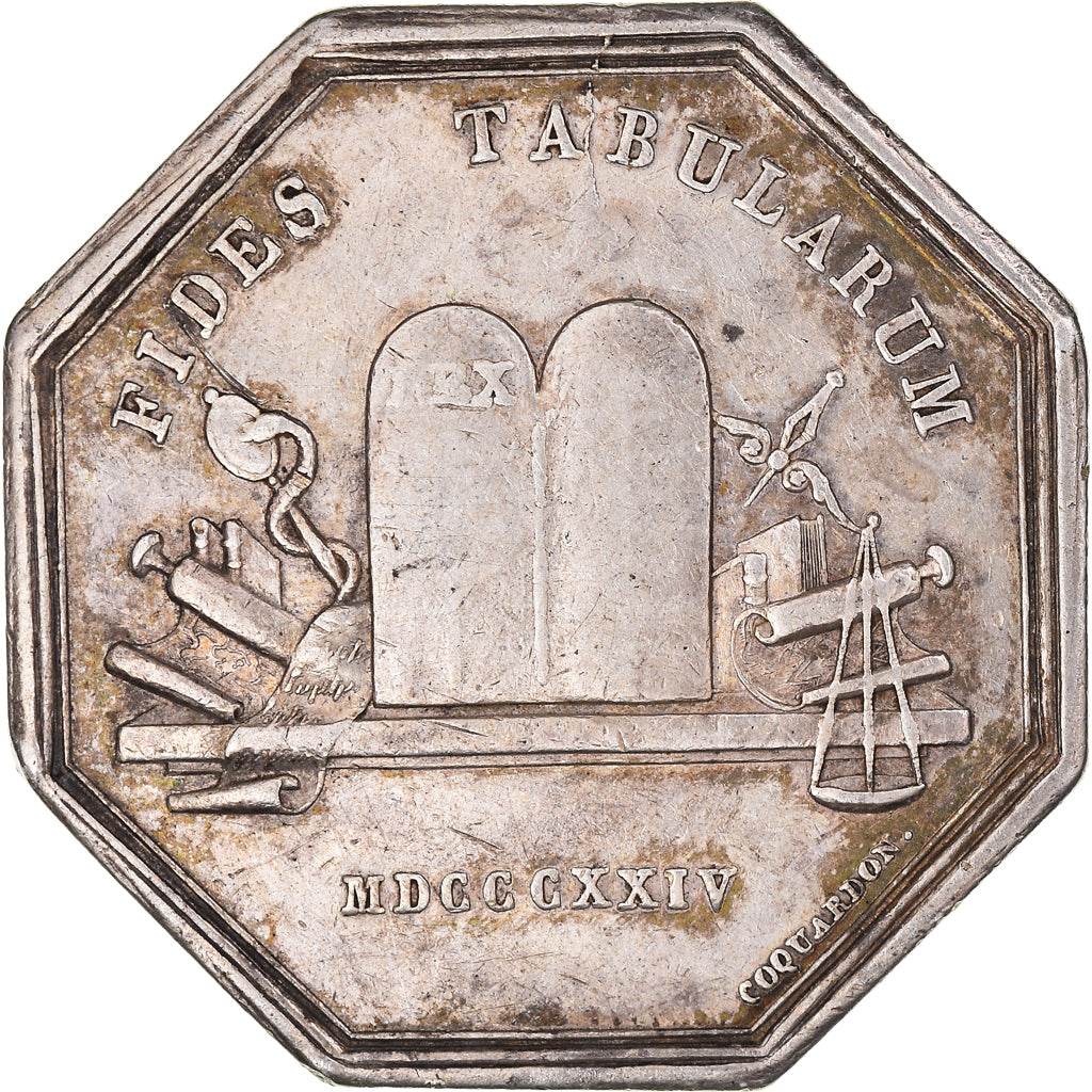 France, Token, Notaires de l'Arrondissement de Clermont, Oise, 1824, Desaide