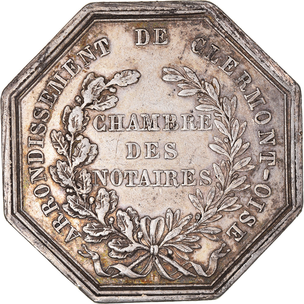 France, Token, Notaires de l'Arrondissement de Clermont, Oise, 1824, Desaide