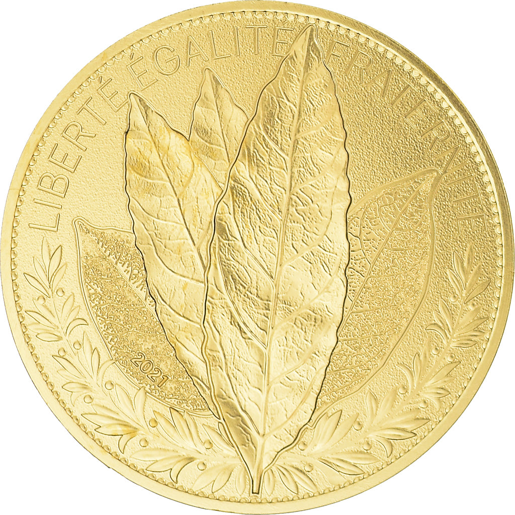 França, 250 Euro, Natures de France, Laurier, 2021, Paris, MS(65-70), Dourado