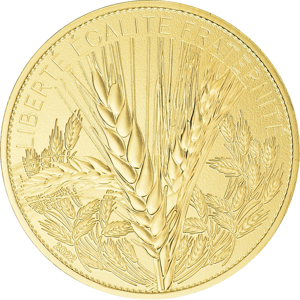 France, 250 Euro, Natures de France, Blé, 2022, Paris, MS(65-70), Gold