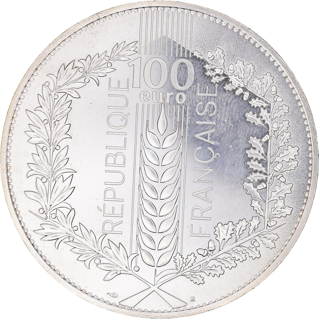 France, Monnaie de Paris, 100 Euro, Le Chêne, 2021, Paris, Laurier, FDC, Argent