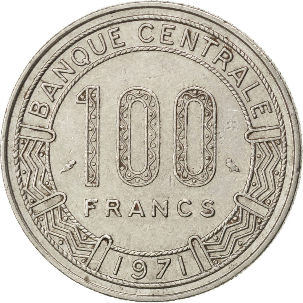 CAMEROON, 100 Francs, 1971, Paris, KM #15, EF(40-45), Nickel, 25.5, 7.07