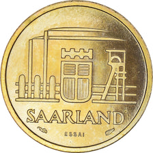 Coin, SAARLAND, 20 Franken, 1954, Paris, ESSAI, MS(65-70), Aluminum-Bronze