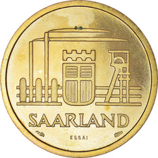 Coin, SAARLAND, 50 Franken, 1954, Paris, ESSAI, MS(65-70), Aluminum-Bronze