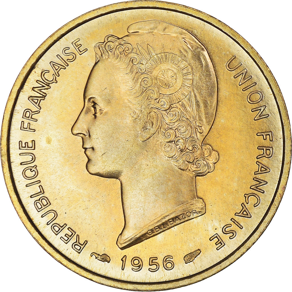 Monnaie, Togo, 10 Francs, 1956, Paris, ESSAI, FDC, Bronze-Aluminium, KM:E7