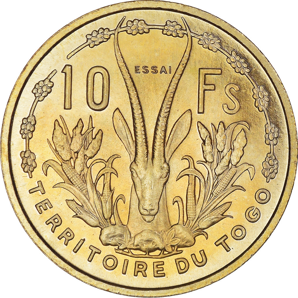 Monnaie, Togo, 10 Francs, 1956, Paris, ESSAI, FDC, Bronze-Aluminium, KM:E7