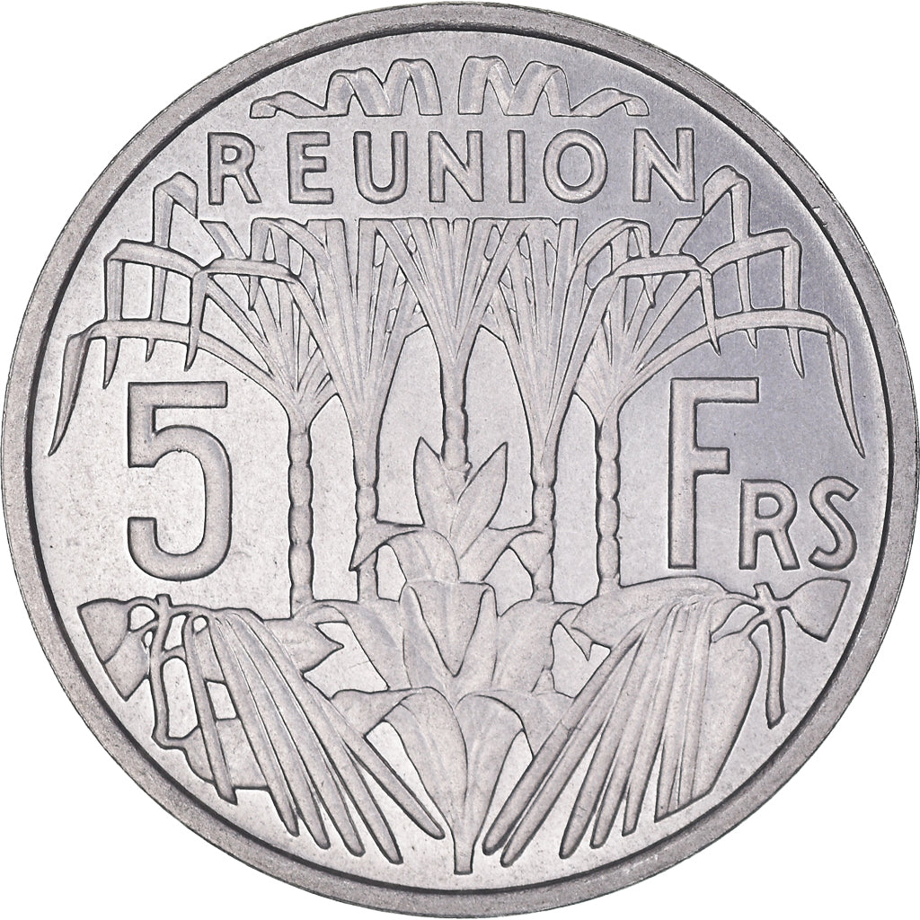 Coin, Réunion, 5 Francs, 1955, Paris, ESSAI, MS(65-70), Aluminum, KM:E5