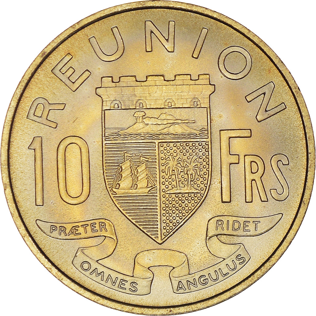 Coin, Réunion, 10 Francs, 1955, Paris, ESSAI, MS(65-70), Aluminum-Bronze