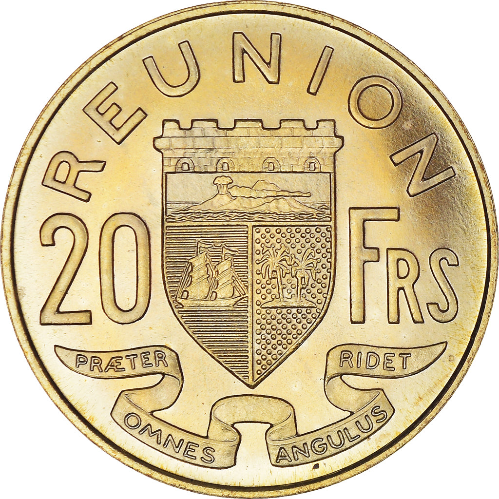 Coin, Réunion, 20 Francs, 1955, Paris, ESSAI, MS(65-70), Aluminum-Bronze