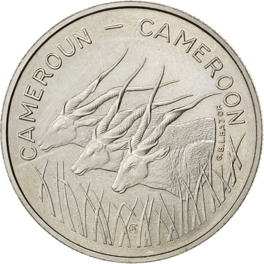 CAMEROON, 100 Francs, 1972, Paris, KM #E15, MS(63), Nickel, 6.98