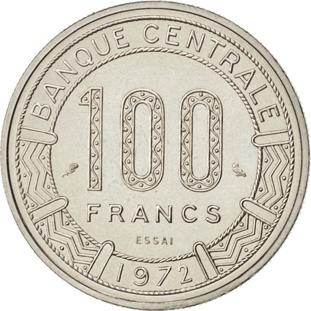 CAMEROON, 100 Francs, 1972, Paris, KM #E15, MS(63), Nickel, 6.98