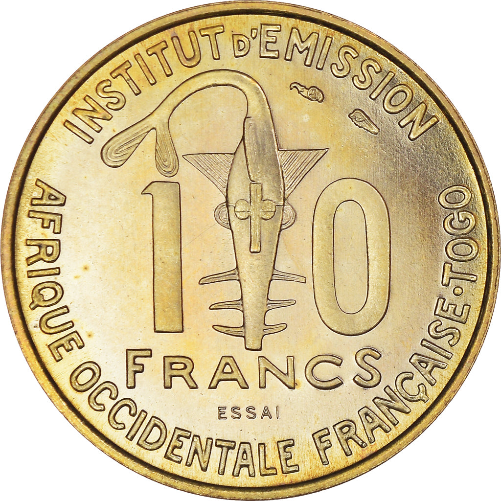 Moneda, África oriental francesa, 10 Francs, 1957, Paris, ESSAI, FDC, Aluminio