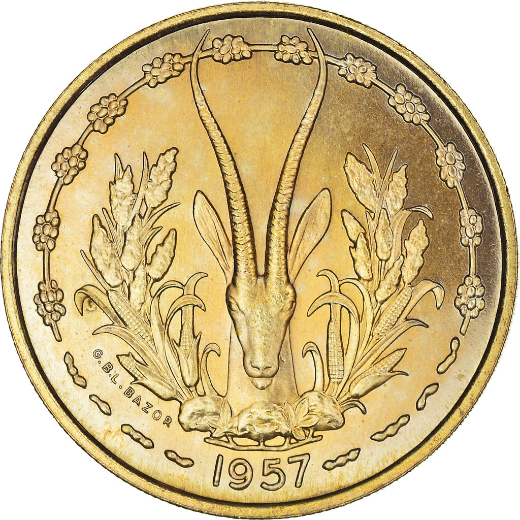 Coin, French West Africa, 25 Francs, 1957, Paris, ESSAI, MS(65-70)