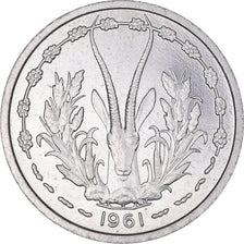 Coin, West African States, Franc, 1961, Paris, ESSAI, MS(65-70), Aluminum, KM:E3