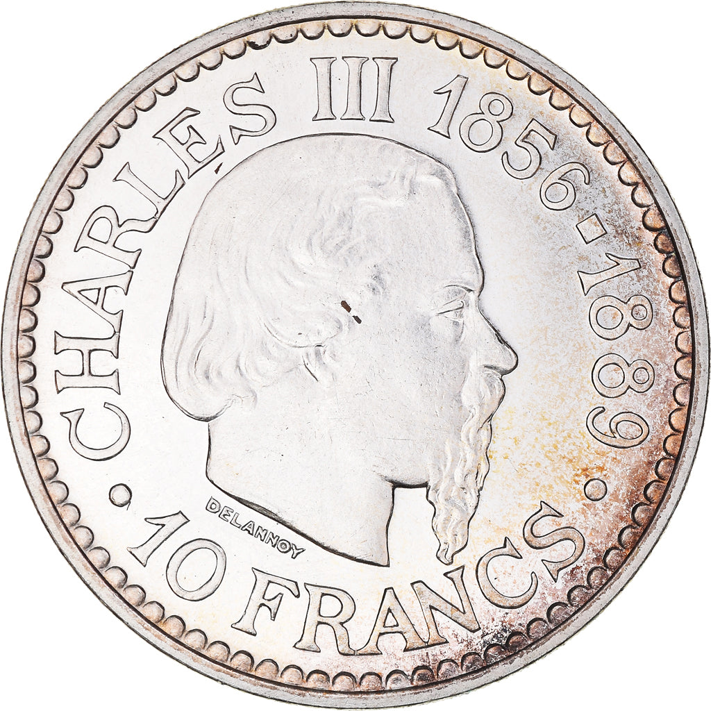 Coin, Monaco, Charles III, 10 Francs, 1966, Paris, ESSAI, MS(65-70), Silver