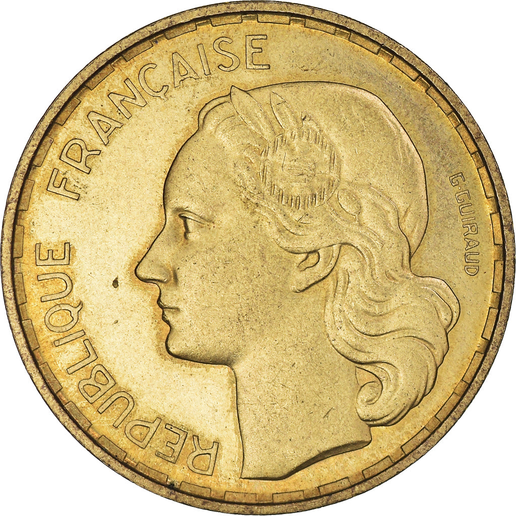 Moneda, Francia, Guiraud, 50 Francs, 1950, Paris, ESSAI, EBC+, Aluminio -
