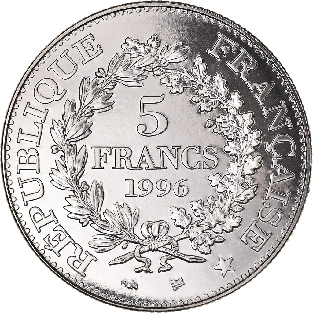 Coin, France, Hercule, 5 Francs, 1996, ESSAI, MS(65-70), Copper-Nickel Plated