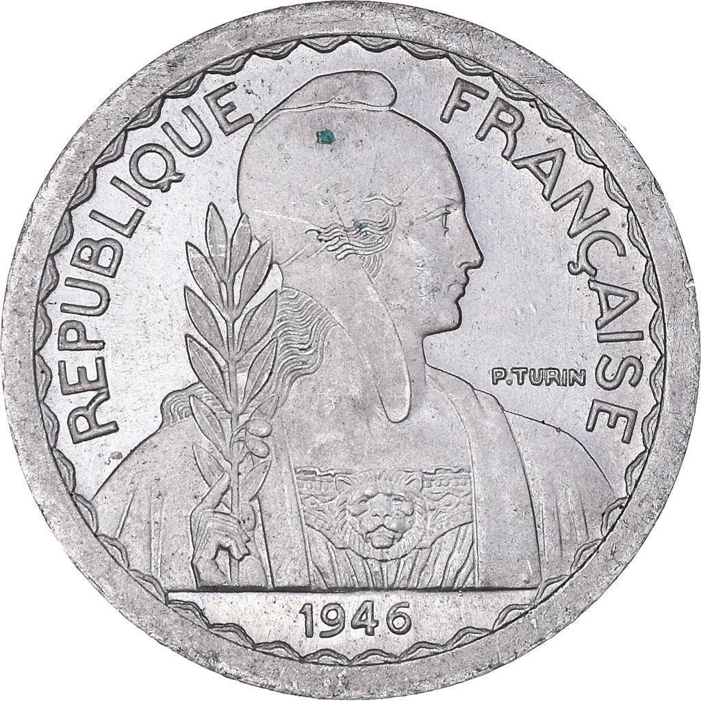 Munten, FRANS INDO-CHINA, 5 Cents, 1946, Paris, ESSAI, UNC, Aluminium, KM:E40