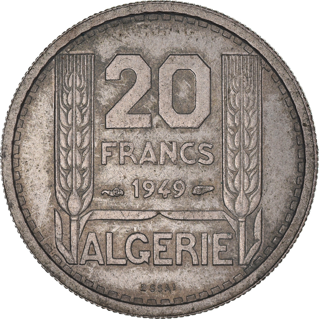 Coin, Algeria, 20 Francs, 1949, Paris, ESSAI, MS(63), Copper-nickel, KM:E1