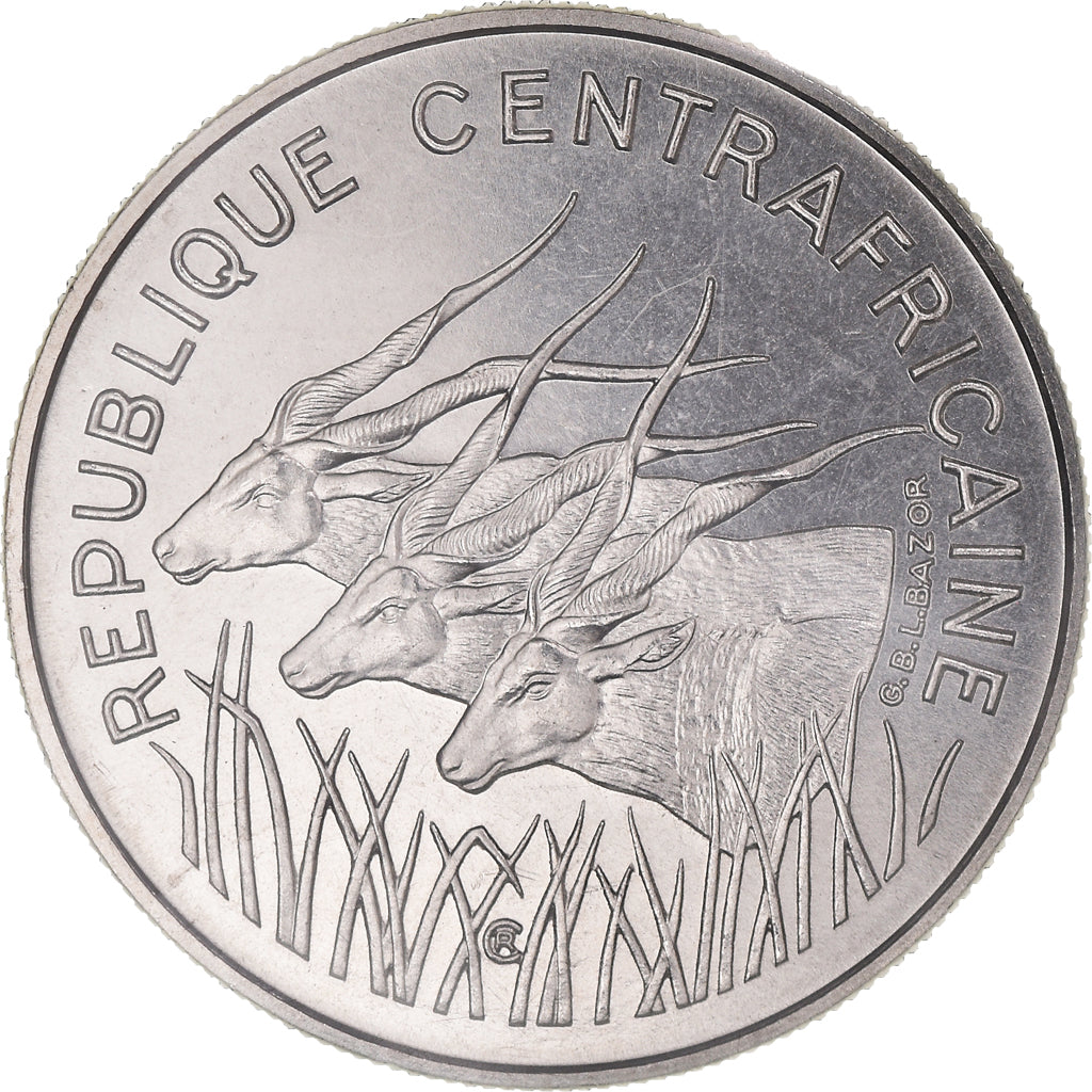 Coin, Central African Republic, 100 Francs, 1971, Paris, ESSAI, MS(65-70)