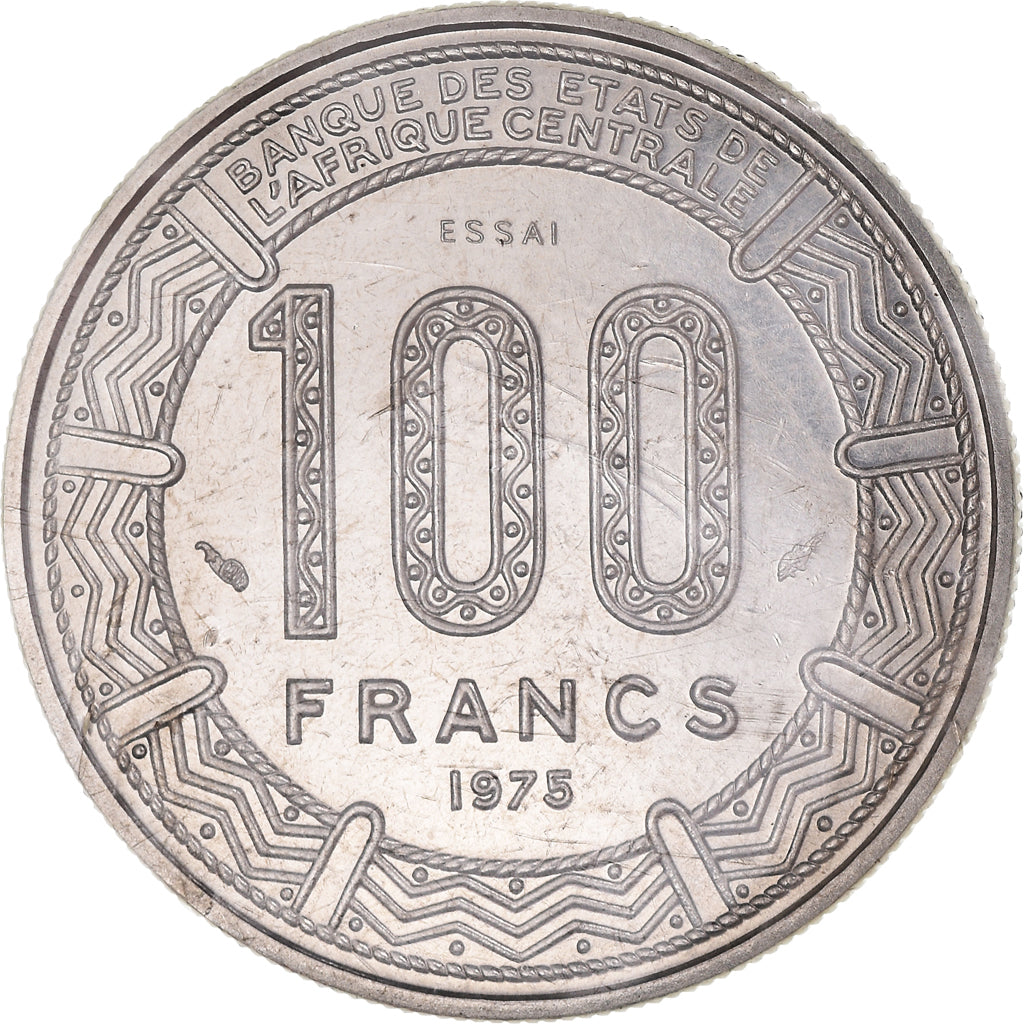 Münze, Zentralafrikanische Republik, 100 Francs, 1975, ESSAI, STGL, Nickel